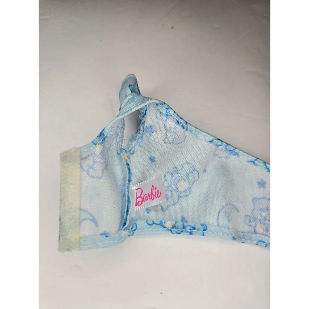 Barbie Care Bears Fashion Top One Shoulder Blue Ruffle